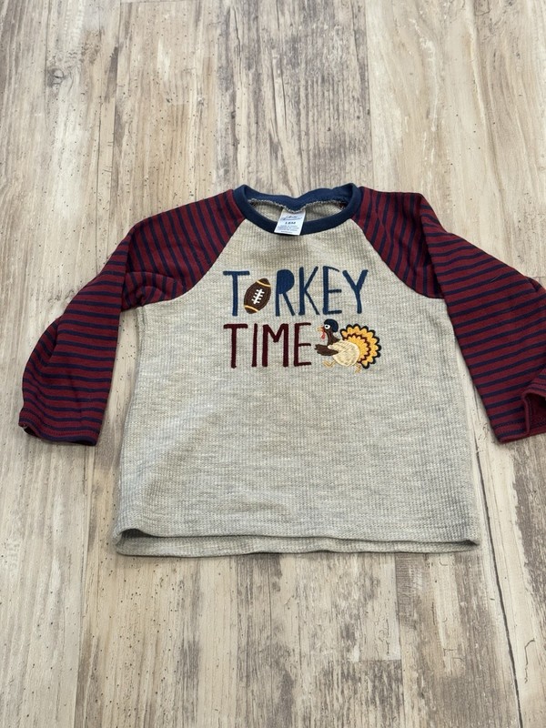 Baby Essentials Thanksgiving Turkey Time Long Sleeve Shirt Size 18 Months