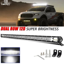 44Inch LED Light Bar Double Row Spot Offroad Truck SUV ATV Car Driving Lamp 46"