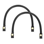2Pcs Leather Purse Handles, 0.6" x 16" Bag Purse Bag Straps with Button, Black