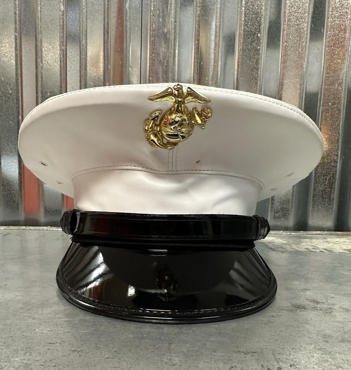 USMC US Marine corps Blues Dress Uniform White Vinyl Hat Size 6 3/4 | eBay USMC US Marine corps Blues Dress Uniform White Vinyl Hat Size 6 3/4 | eBay