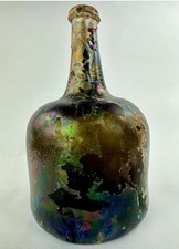 Antique Crusty Iridescent Mallet Bottle Wreck Sea Find