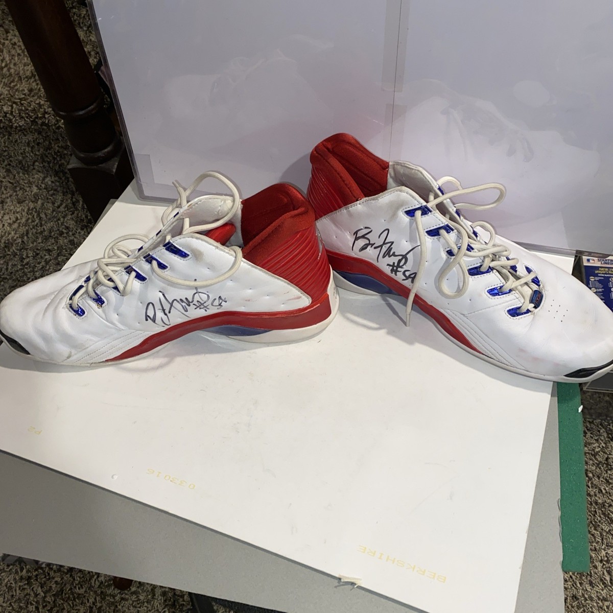 Detroit Shock WNBA Early 2000's Game Worn Signed Shoes 11 1/2 Barb