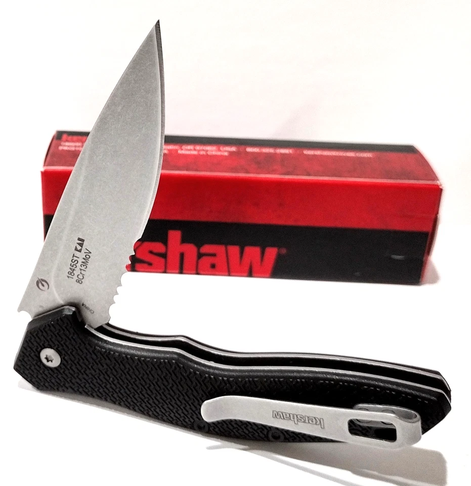 Тактический пружинный зазубренный карманный нож KERSHAW KS1845SHORELINE EDC - Изображение 4 из 4