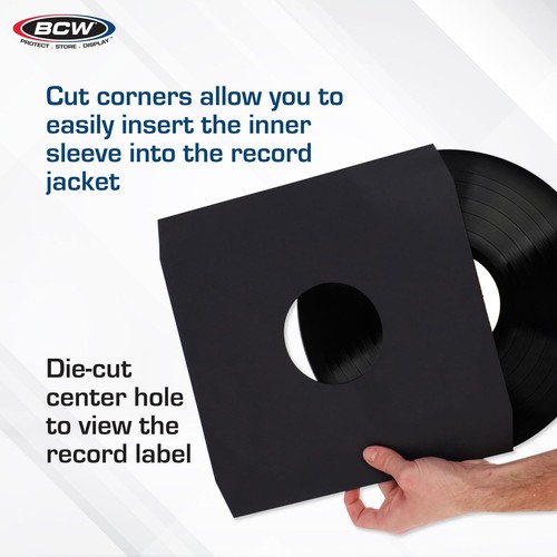 BCW 12 Inch Vinyl Record Paper Inner Sleeves - Angle Cut Corners - B (US IMPORT) - Photo 3/6