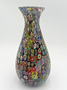 L68-MURANO-VASO VETRO MURRINA-ANNO 1920-VENEZIA ITALIA DESIGN GLASS REGALO GIFT