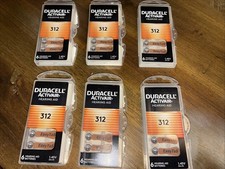 Duracell Activair Size 312 Hearing Aid Batteries 1.45V/ 8 Oacks of 6 ct.