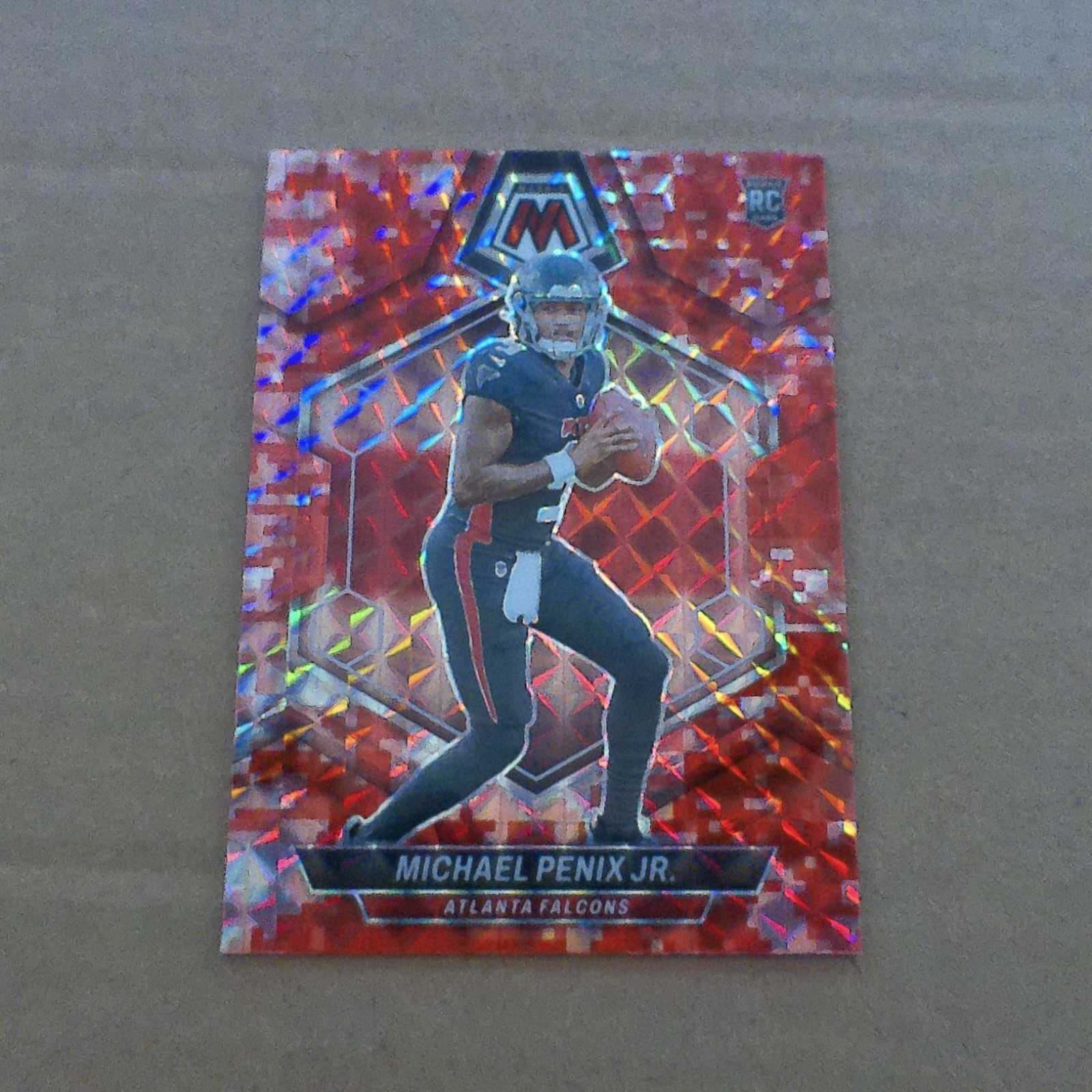 Michael Penix Jr 2024 Panini Mosaic - Rookies. #308 Red Camo Mosaic Prizm (RC)