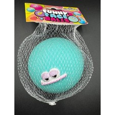 Orb Curiosities Funny Face Ball Teal Turquoise Squishy Sensory Stress Toy New