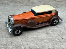 1976 Hot Wheels 31 Doozie Orange Brown Duesenberg Original With tan Top