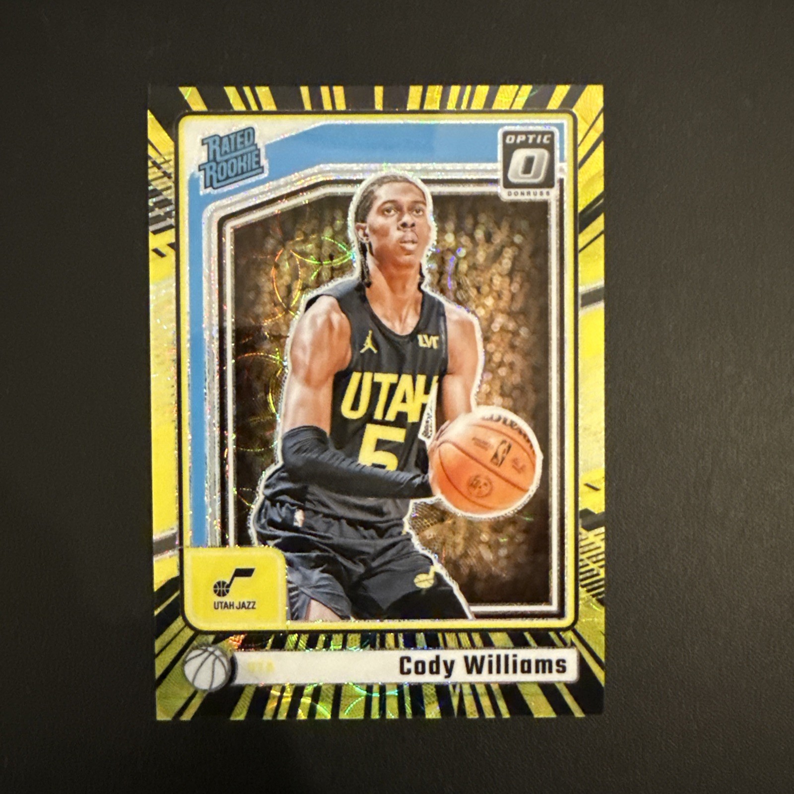 Cody Williams 2024-25 Panini Donruss Optic RC Electricity Prizm /75 #298