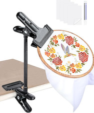 Adjustable Embroidery Hoop Stand Holder, Heavy Duty Portable 360 Cross Stitch Ta