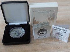 Rare Only 999 Made Volcanoes Breath Of Fire - Kronotsky, Russia .999 Silver Coin