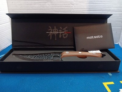 Huusk by Matsato Kitchen Knife    Extremely Sharp Blade Beech Wood Handle
