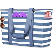 Extra Large Beach Bags for Women, Waterproof Sandproof Beach Tote Bag Foldabl...