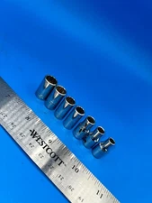 Snap-on Tools Shallow Socket Set 1/4” Drive 3/16” to 3/8” 7 Pc 12 Pt S-10-8