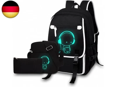 Asge Schulrucksack Jungen Mädchen Teenager Rucksack Groß 3-teiliges Set S - Bild 1 von 4