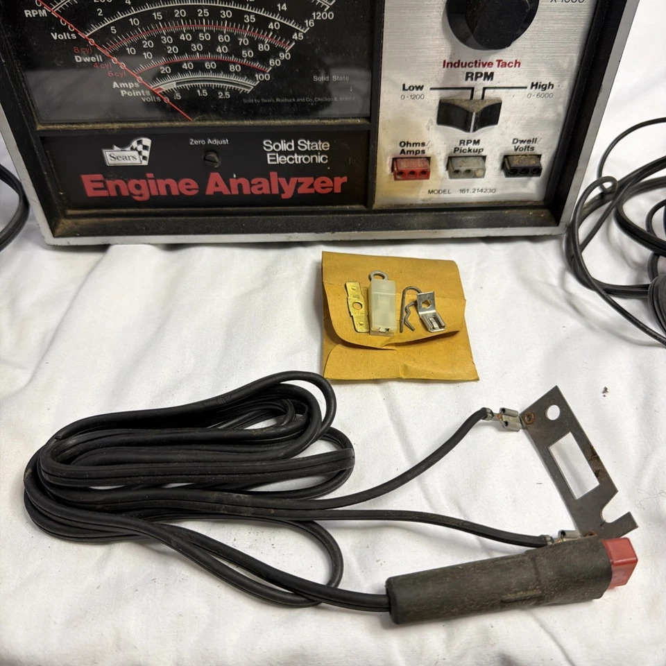 Analizador electrónico de motor de estado sólido Sears Craftsman modelo 161.214230 de colección Foto 3 de 4