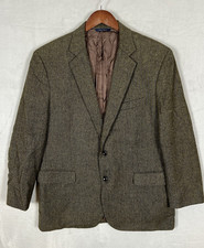 Brooks Brothers 1818 Madison Sport Coat Men's 45R Brown Herringbone Wool