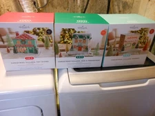 Hallmark Channel Christmas Light Village Bakery Toy Store Bed/Breakfast Set Of 3