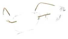 Silhouette 5540 70 8640 Titanium Tan Rimless Eyeglasses Frames 17 135 Austria