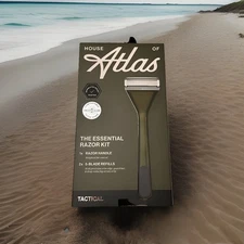 House of Atlas The Essential Razor Kit 1 Razor Handle 2x 5-Blade Refills NEW