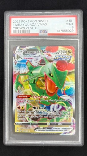Rayquaza VMAX 101/159 - Crown Zenith - Graded PSA 9 MINT Pokemon Card