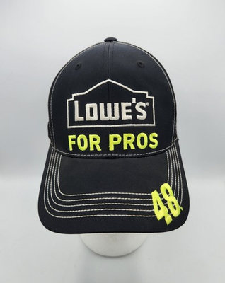 #ad #ad Nascar Jimmie Johnson Lowe#x27;s For Pros Team Issued Men#x27;s Large Adjustable Hat EUC $16.99