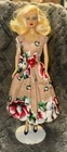 Hankie Couture Floral Dress Fits Barbie Fashion Doll Vintage
