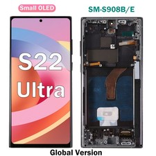 For Samsung Galaxy S22 Ultra 5G S908B/E OLED Display Touch Screen Assembly Black