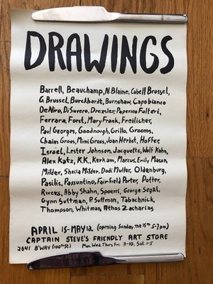 Drawings, 1960 exhibition poster, Bob Thompson, Alex Katz, Claes Oldenburg etc.
