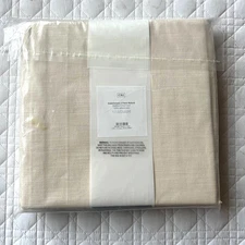 CB2 Basketweave Linen Curtain Panel Natural 48 x 84 NIP NEW NWT