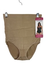 Curveez Signature Control Women's M High Waist Brief Nude Beige NWT