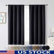 Blackout Thermal Curtains Room Darkening Energy Saving Noise Reducing 2 Panels