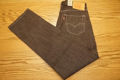 NWT MEN'S LEVI JEANS 501 ORIGINAL Straight Leg Rigid Shrink-to-Fit Brown $84.95