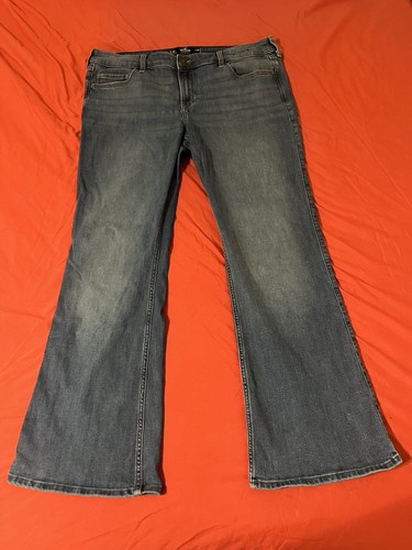 HOLLISTER Women’s Low-Rise Boot Soft Stretch Blue Jeans Size 16R - 第 2/7 張圖片