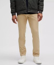 Lulu lemon ABC Classic-Fit 5 Pocket Pant 34L Warpstreme 34W Khaki/Beige Classic