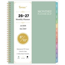 2026-2027 Monthly Planner - 26-27, JUL. 2026 - 8x10, green
