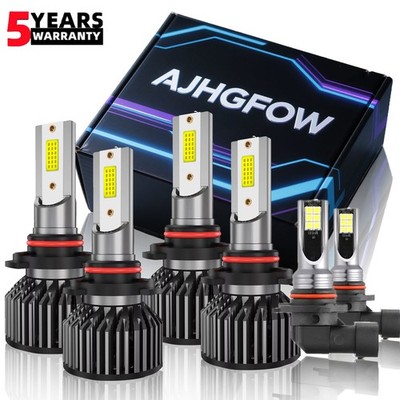 For Toyota Avalon 2000-2007 6000K 6X LED Headlight Hi/Lo+Fog Light Bulbs Kit