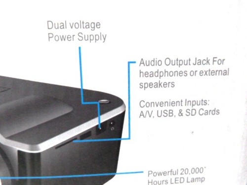 EXCELVAN LED PRJECTOR IMAGE SYSTEM, FOR DVDs, PICTURES, SUPPORTS A/V, USB AN SD - Picture 6 of 9