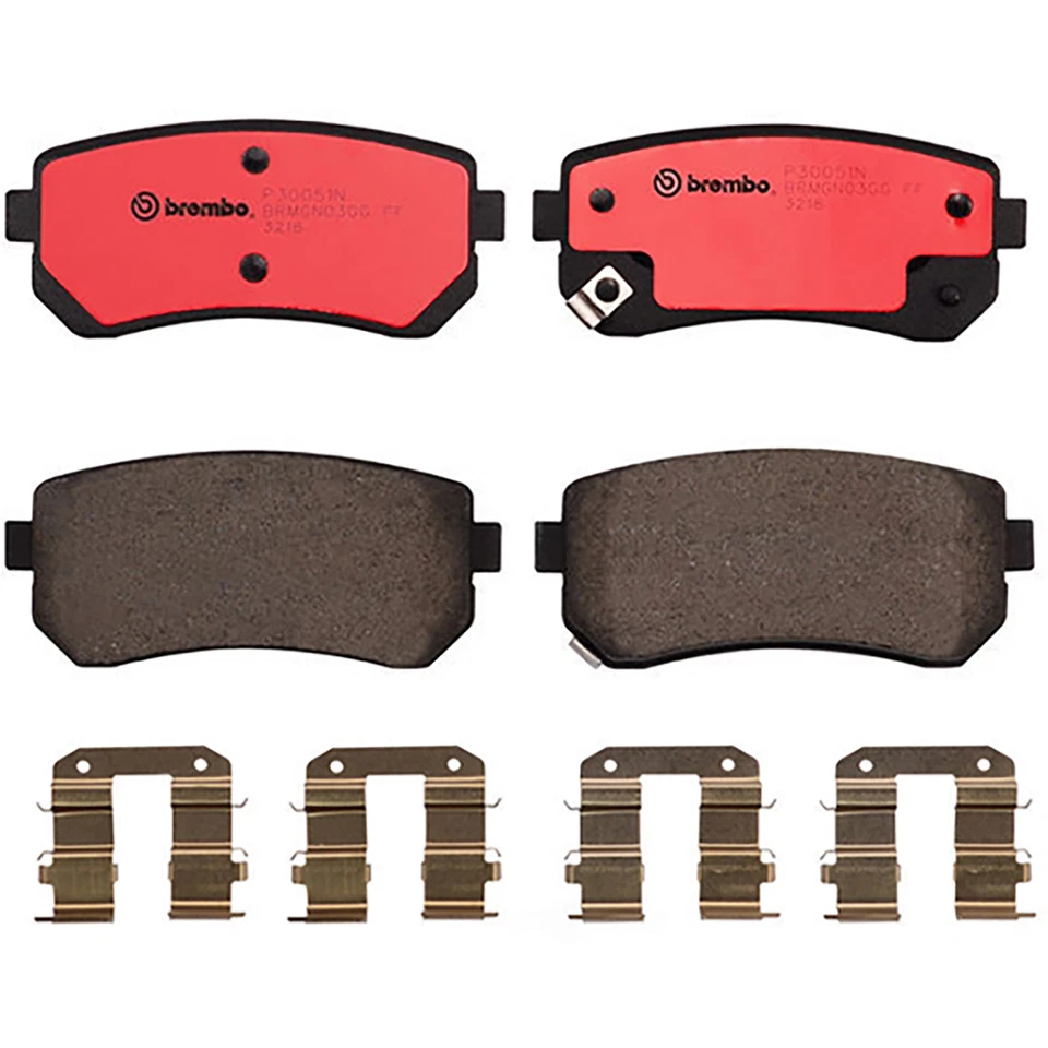 Juego de pastillas de freno traseras de cerámica para Hyundai Elantra Tucson Kia Forte Sportage Brembo Foto 2 de 2