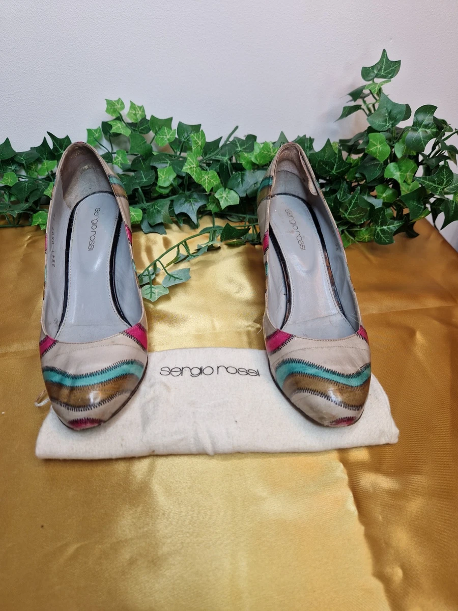 depot vente de luxe en ligne sergio rossi escarpins en cuir beige