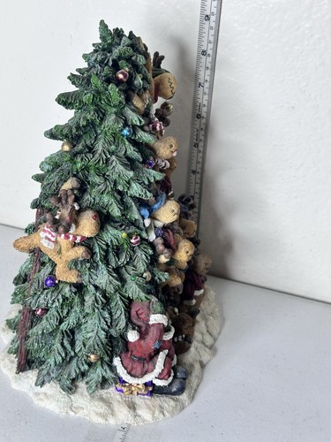 Boyds Bears Christmas Tree Figurine Lighted Santa & Reindeer Holiday Decor - Foto 14 di 14