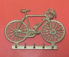 Schlüsselbrett Messing in Form eines Fahrrad Rennrad