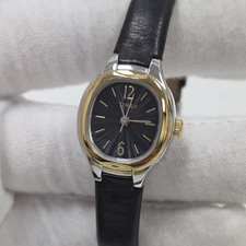 TIMEX Womens Two-Tone Black Leather 19MM Watch Quartz T23251 Parts/Repair 