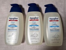 Aquaphor Baby Wash and Shampoo - Mild, Tear-free 16.9 Fl Oz NEW three bottles