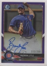 2018 Bowman Chrome Prospect Purple Refractor 233/250 Brendon Little Auto y8h