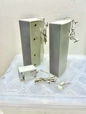 1990s Packard Bell Multimedia Computer Monitor Speakers W/PowerSupply WORKS! VTG