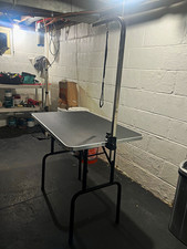 Portable Rectangle Dog Grooming Table with Adjustable Grooming Arm