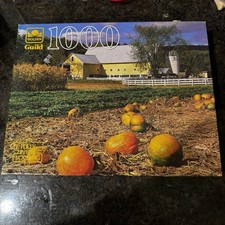 Golden Guild Fairlee, Vermont Pumpkin Patch 1000 Piece Jigsaw Puzzle Sealed USA