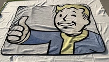 Fallout Vault Boy Fleece Throw Blanket 41" X 57" Just Funky